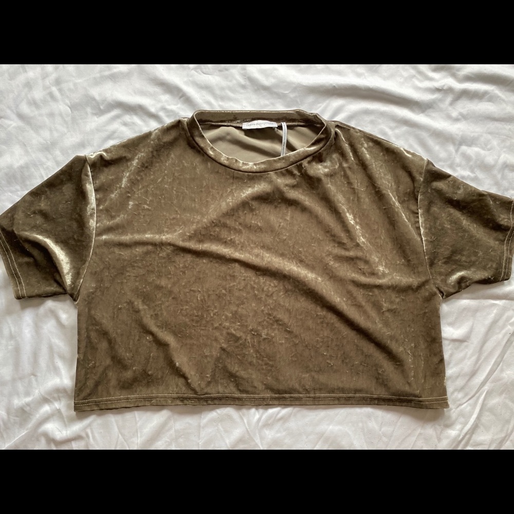 Urban Outfitters Velvet Crop Top
